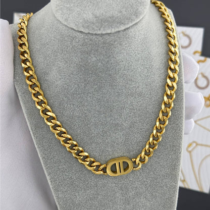 18K gold plated Stainless steel necklace, Mashalla