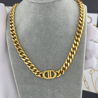 18K gold plated Stainless steel necklace, Mashalla