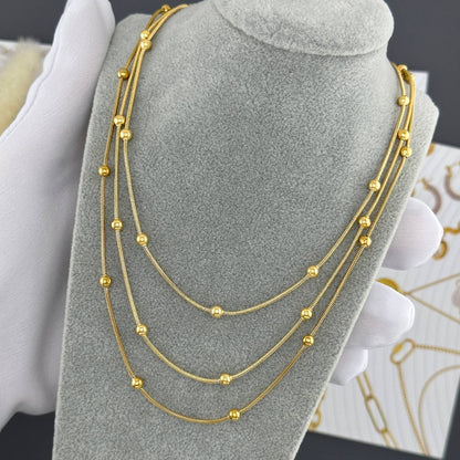 18K gold plated Stainless steel necklace, Mashalla