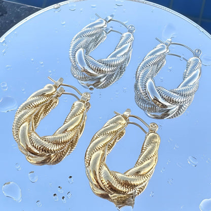 18K gold plated Stainless steel earrings, Mashalla