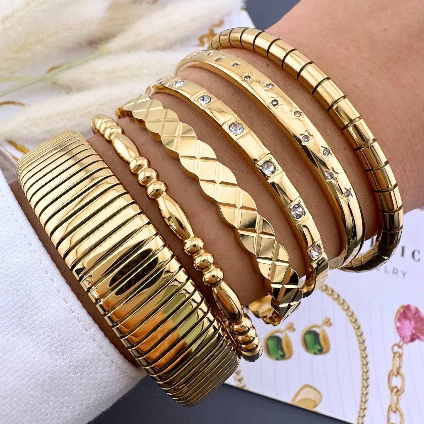 18K gold plated Stainless steel bracelet, Mashalla