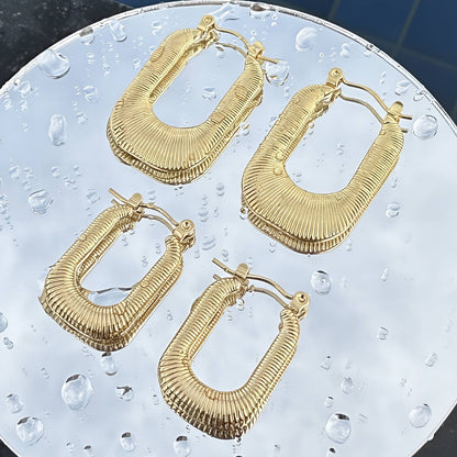 18K gold plated Stainless steel earrings, Mashalla