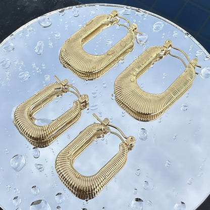 18K gold plated Stainless steel earrings, Mashalla