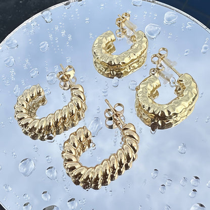 18K gold plated Stainless steel earrings, Mashalla