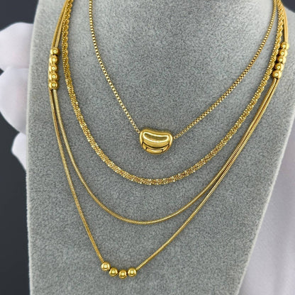 18K gold plated Stainless steel necklace, Mashalla