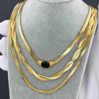 18K gold plated Stainless steel necklace, Mashalla