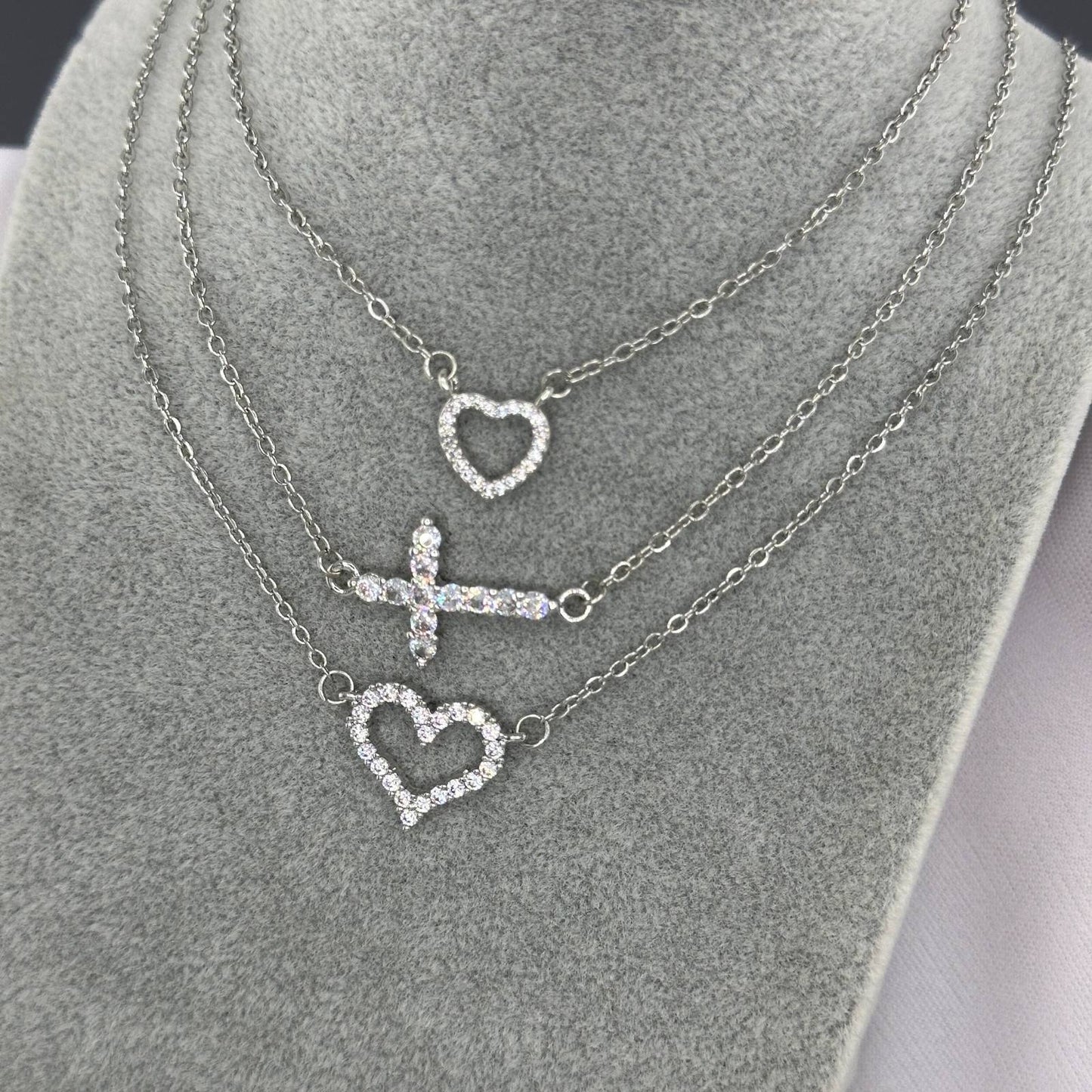 Stainless steel  Hearts necklace, Mashalla