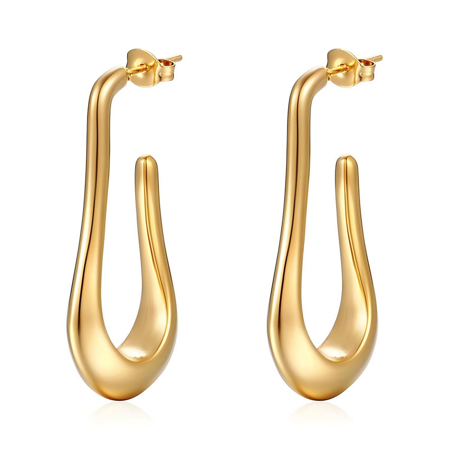 18K gold plated Stainless steel earrings, Mashalla