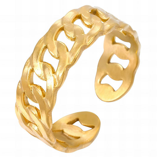 18K gold plated Stainless steel finger ring, Mashalla