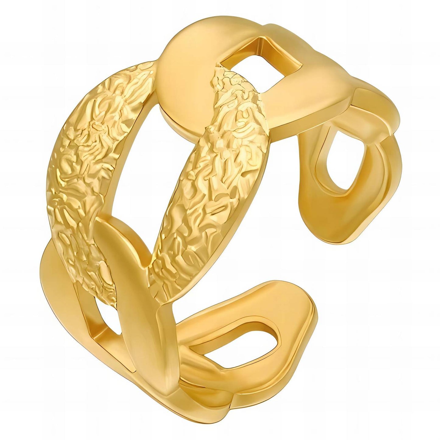 18K gold plated Stainless steel finger ring, Mashalla