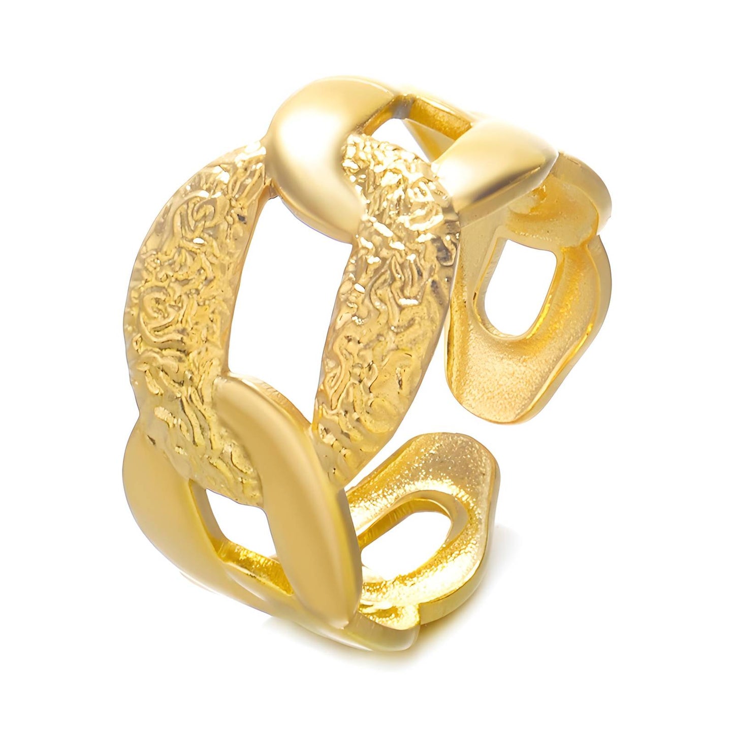 18K gold plated Stainless steel finger ring, Mashalla