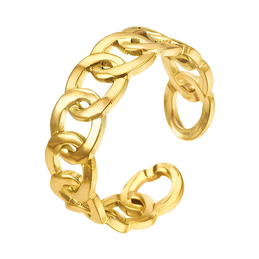 18K gold plated Stainless steel finger ring, Mashalla