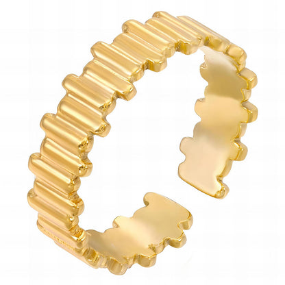 18K gold plated Stainless steel finger ring, Mashalla