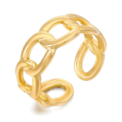 18K gold plated Stainless steel finger ring, Mashalla