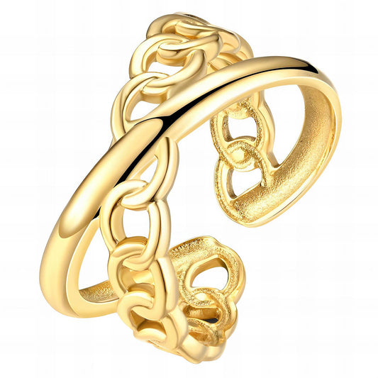 18K gold plated Stainless steel finger ring, Mashalla