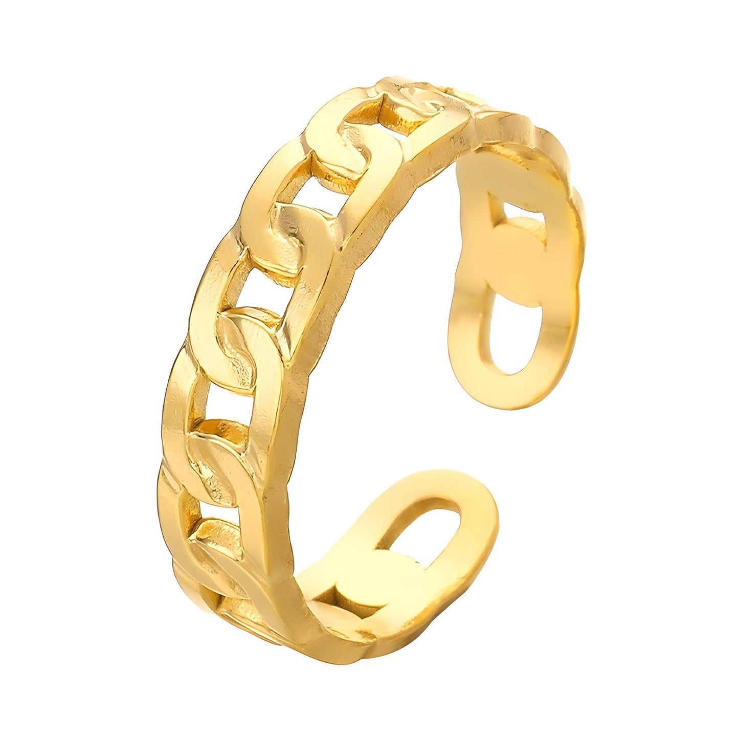 18K gold plated Stainless steel finger ring, Mashalla