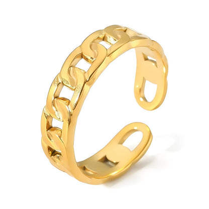 18K gold plated Stainless steel finger ring, Mashalla