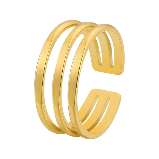 18K gold plated Stainless steel finger ring, Mashalla