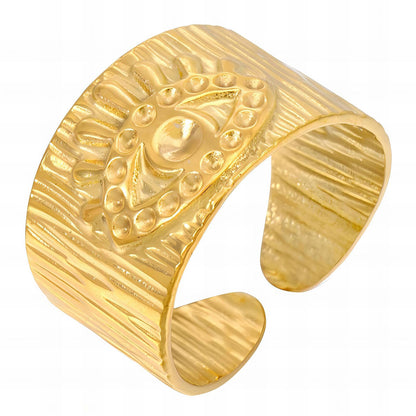 18K gold plated Stainless steel  Evil Eye finger ring, Mashalla