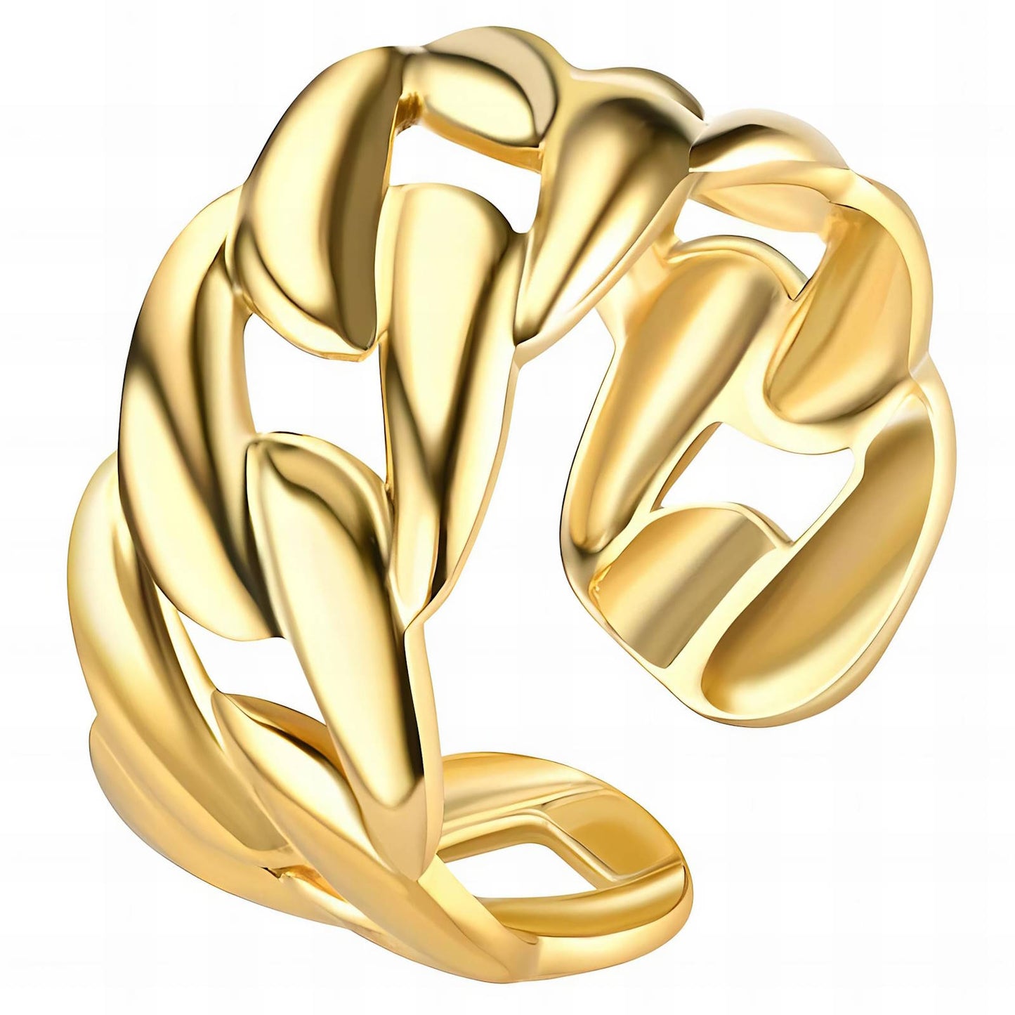 18K gold plated Stainless steel finger ring, Mashalla