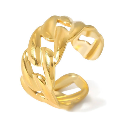 18K gold plated Stainless steel finger ring, Mashalla