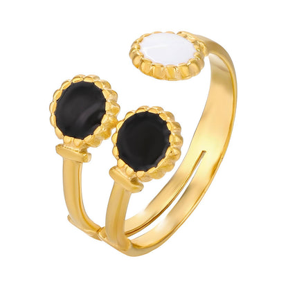 18K gold plated Stainless steel finger ring, Mashalla