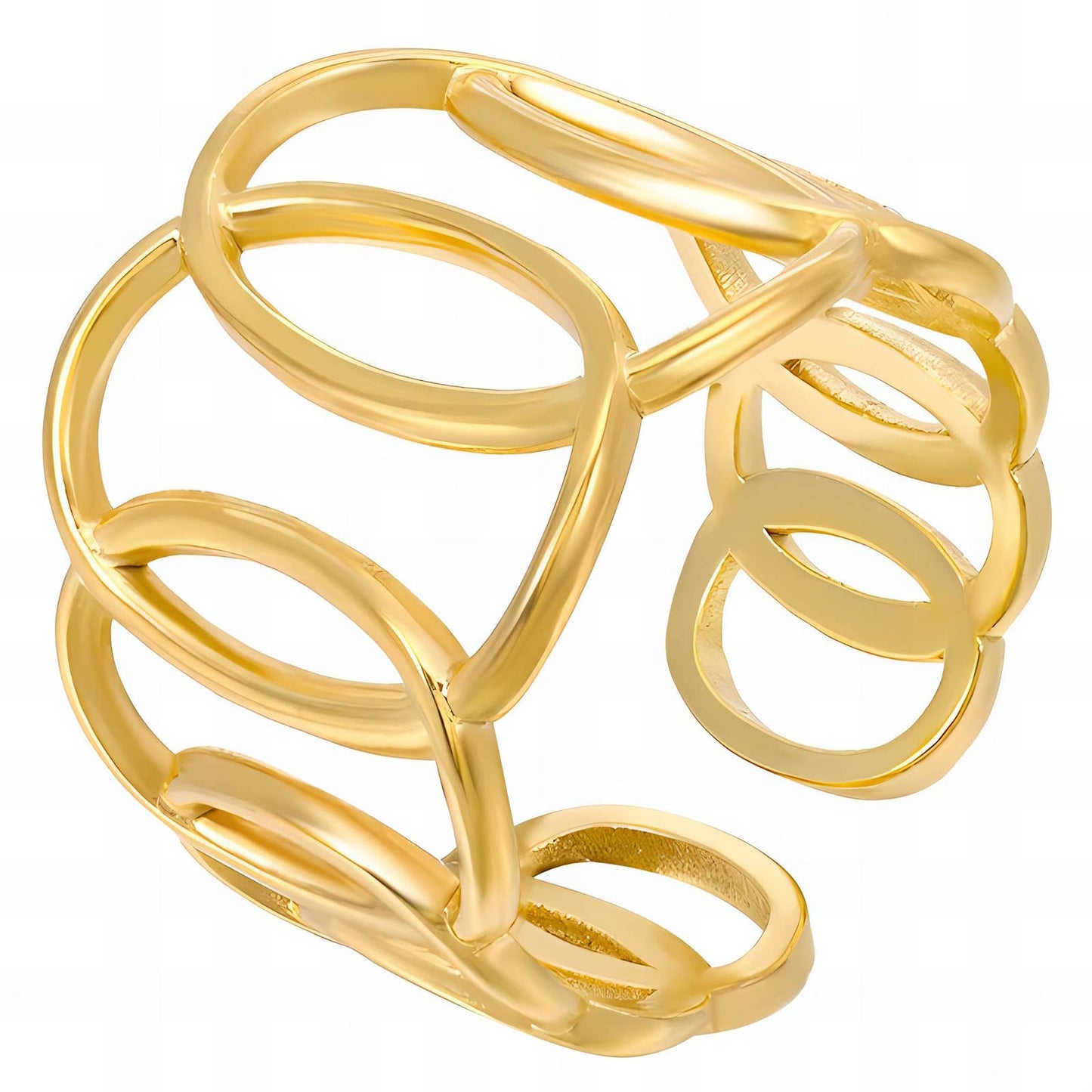 18K gold plated Stainless steel finger ring, Mashalla