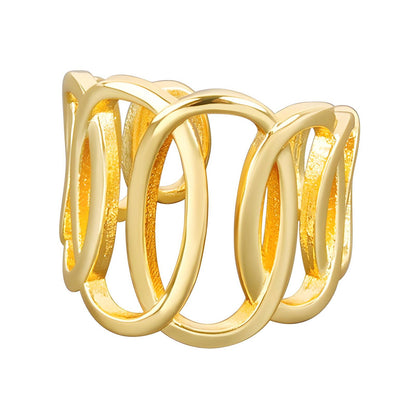 18K gold plated Stainless steel finger ring, Mashalla