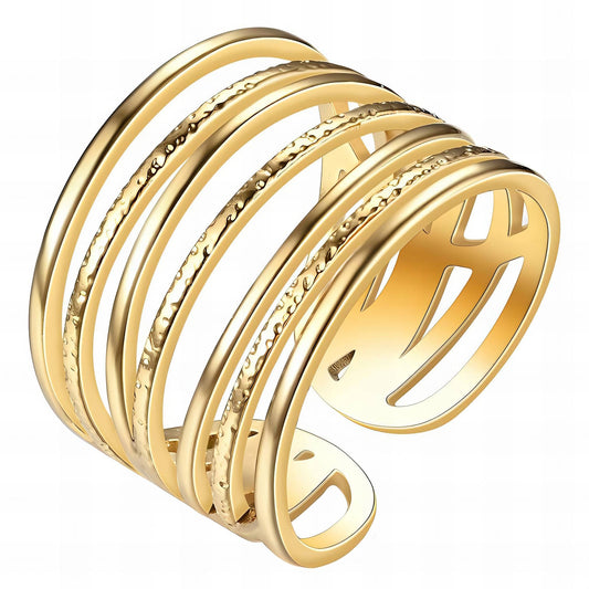 18K gold plated Stainless steel finger ring, Mashalla