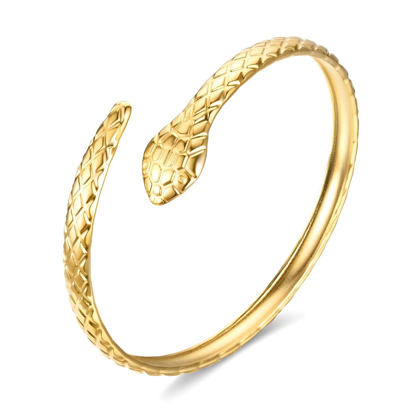 18K gold plated Stainless steel  Snake bracelet, Mashalla