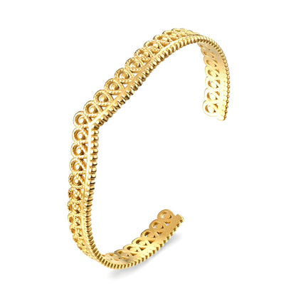 18K gold plated Stainless steel bracelet, Mashalla