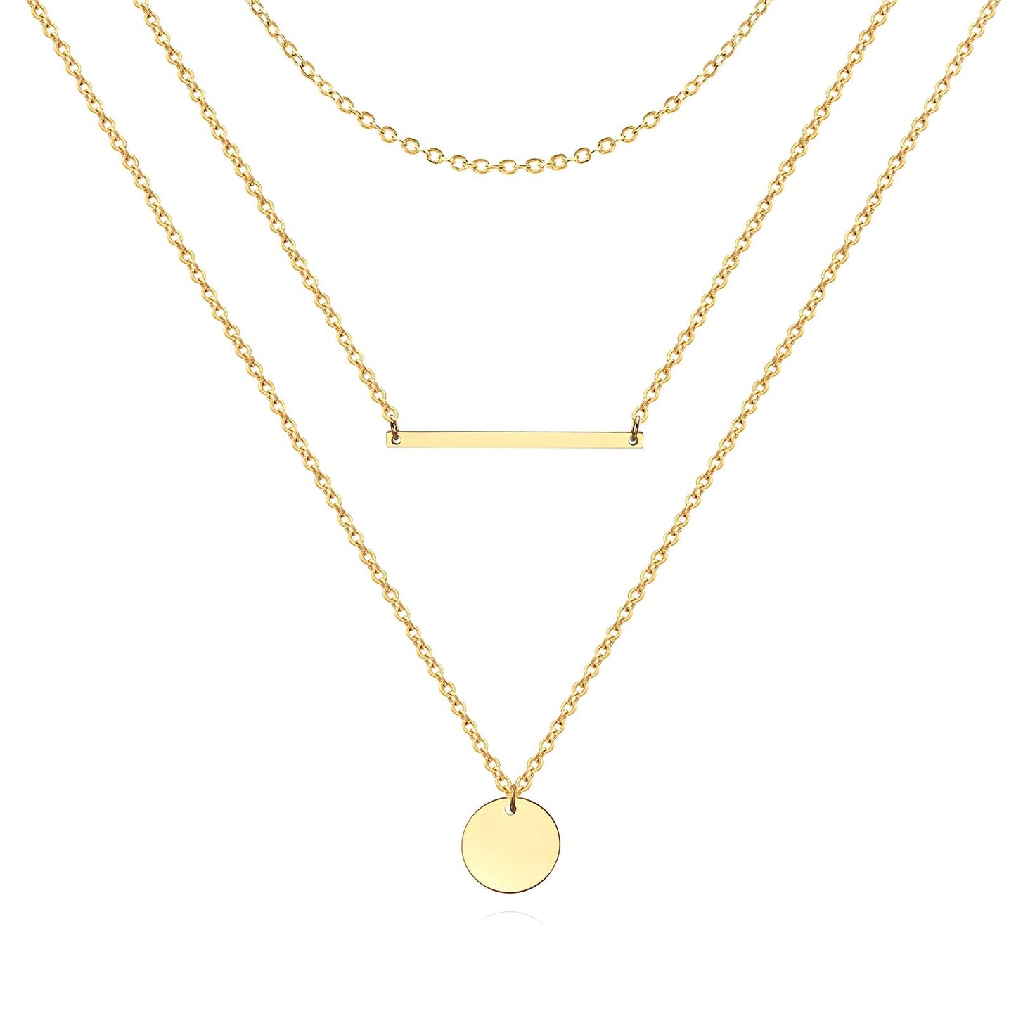 18K gold plated Stainless steel necklace, Mashalla