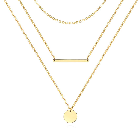 18K gold plated Stainless steel necklace, Mashalla