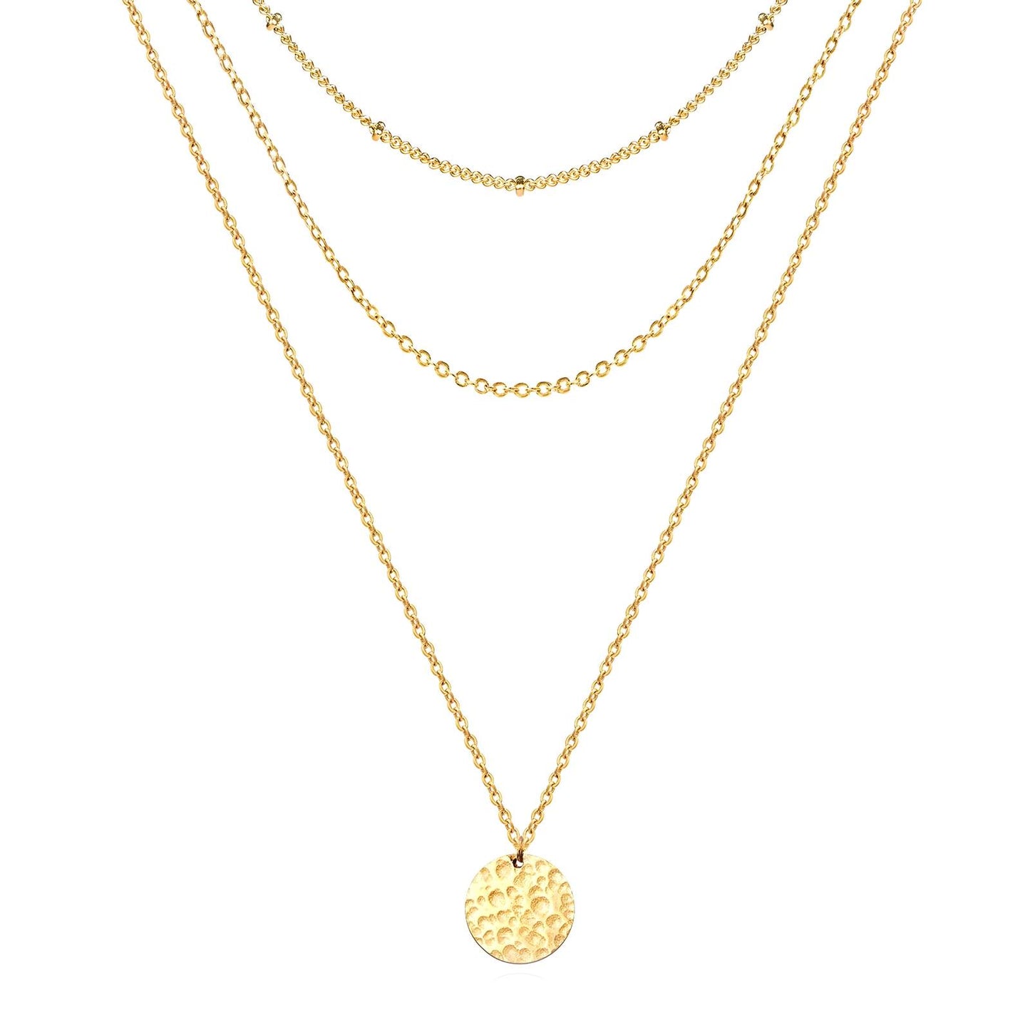 18K gold plated Stainless steel necklace, Mashalla