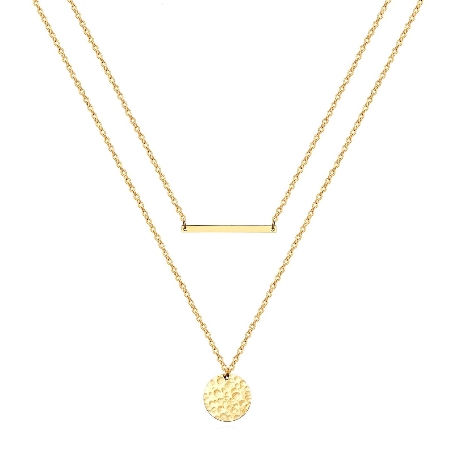 18K gold plated Stainless steel necklace, Mashalla