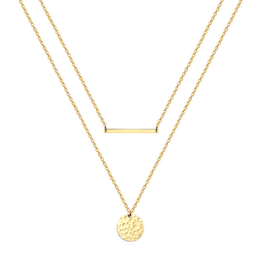 18K gold plated Stainless steel necklace, Mashalla