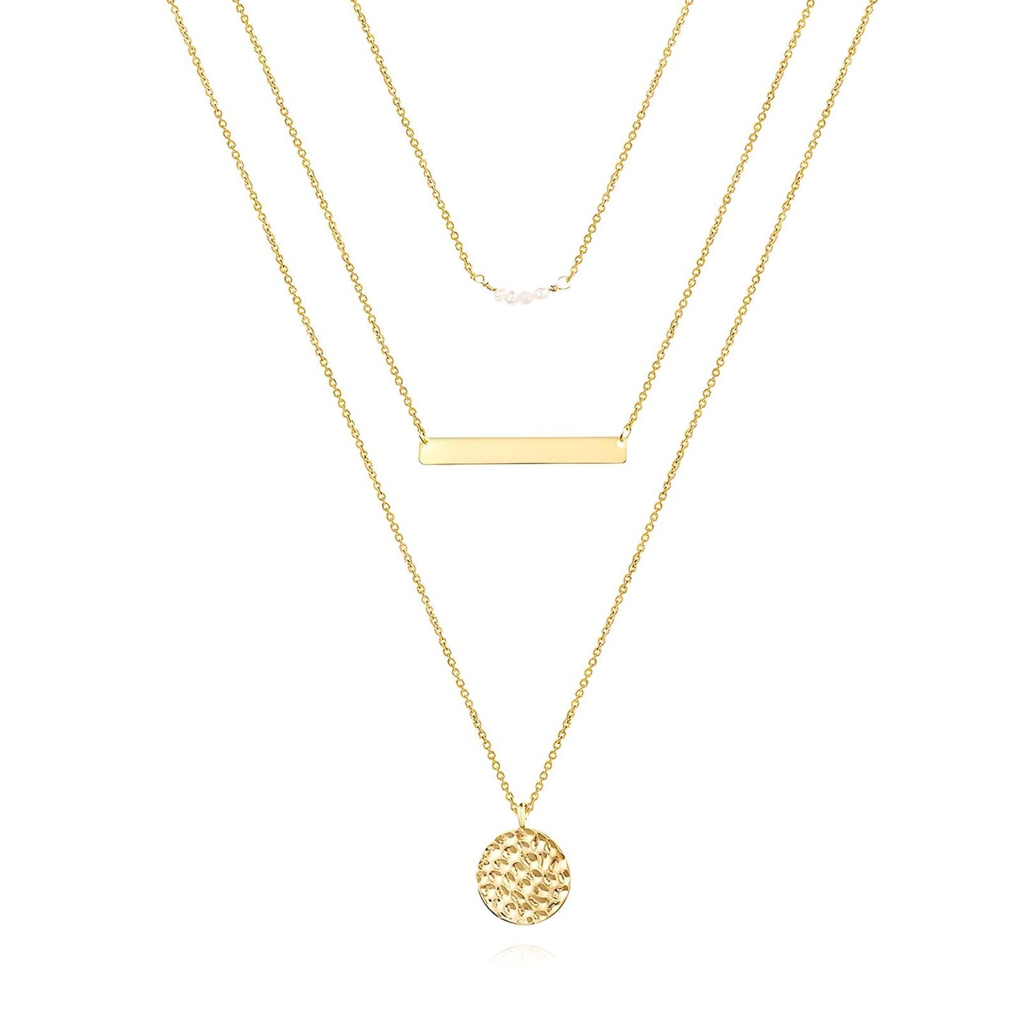 18K gold plated Stainless steel necklace, Mashalla