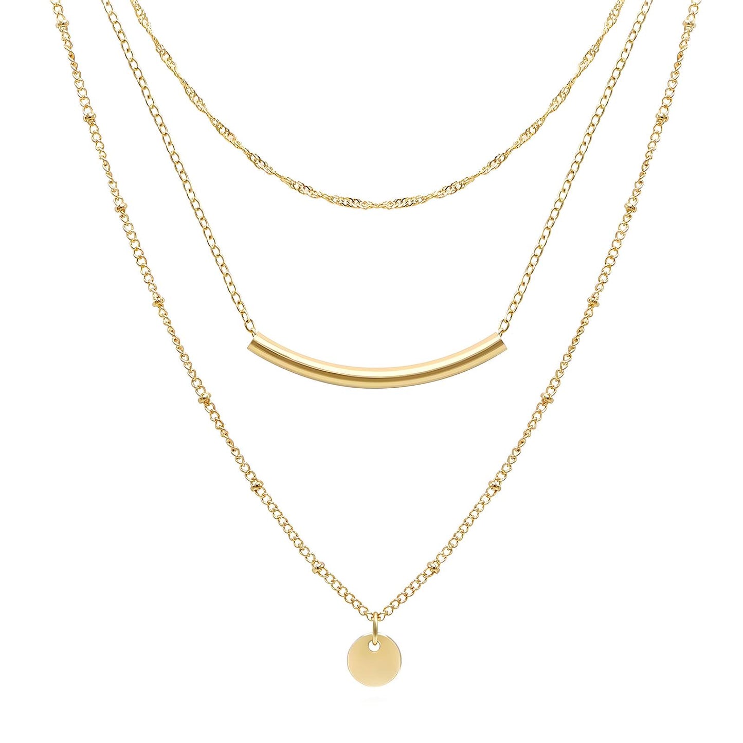 18K gold plated Stainless steel necklace, Mashalla