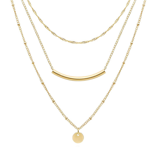 18K gold plated Stainless steel necklace, Mashalla