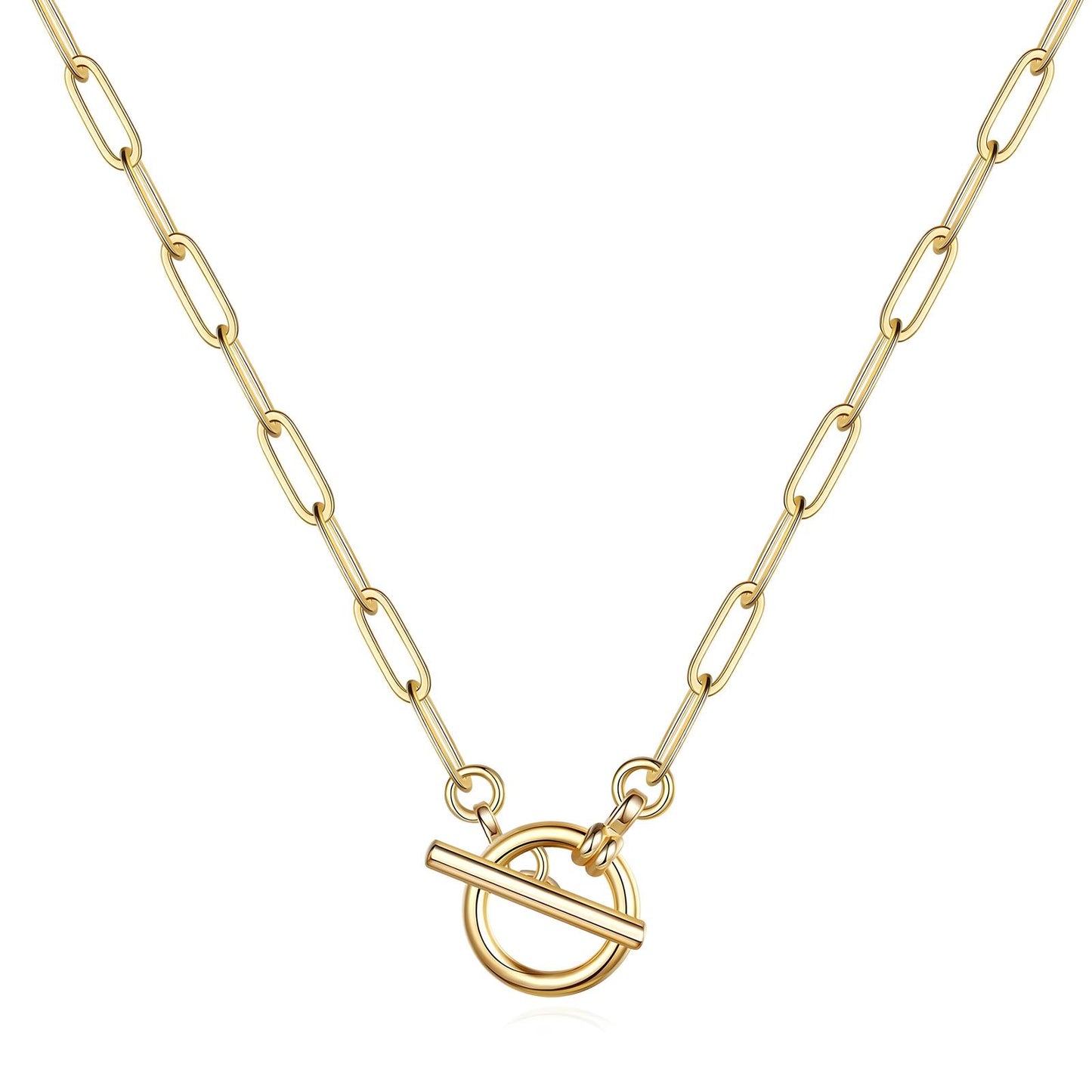 18K gold plated Stainless steel necklace, Mashalla