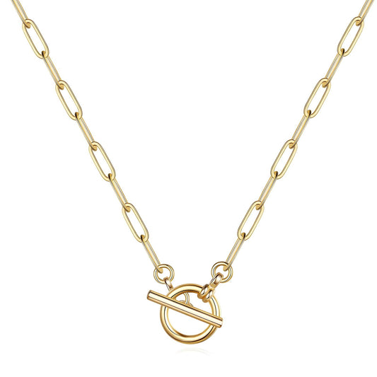 18K gold plated Stainless steel necklace, Mashalla