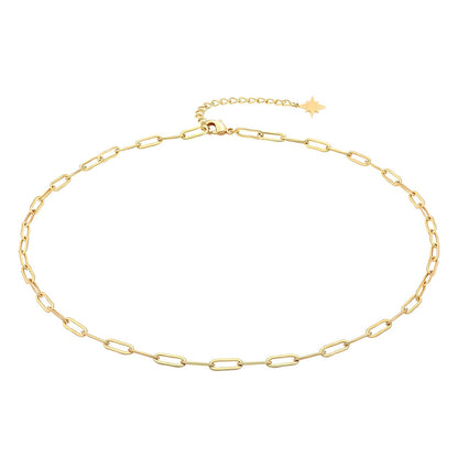 18K gold plated Stainless steel necklace, Mashalla