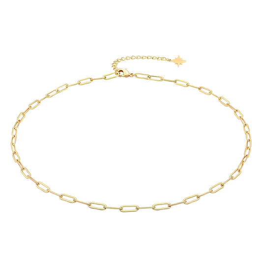 18K gold plated Stainless steel necklace, Mashalla