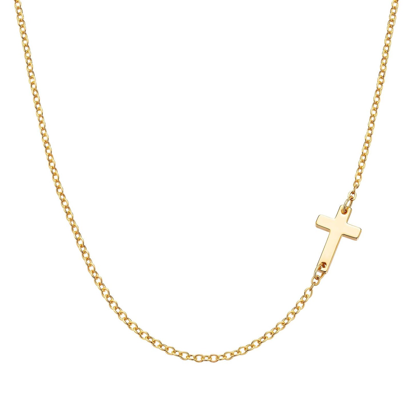 18K gold plated Stainless steel  Crosses necklace, Mashalla