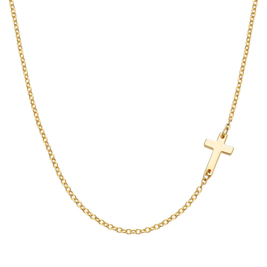 18K gold plated Stainless steel  Crosses necklace, Mashalla