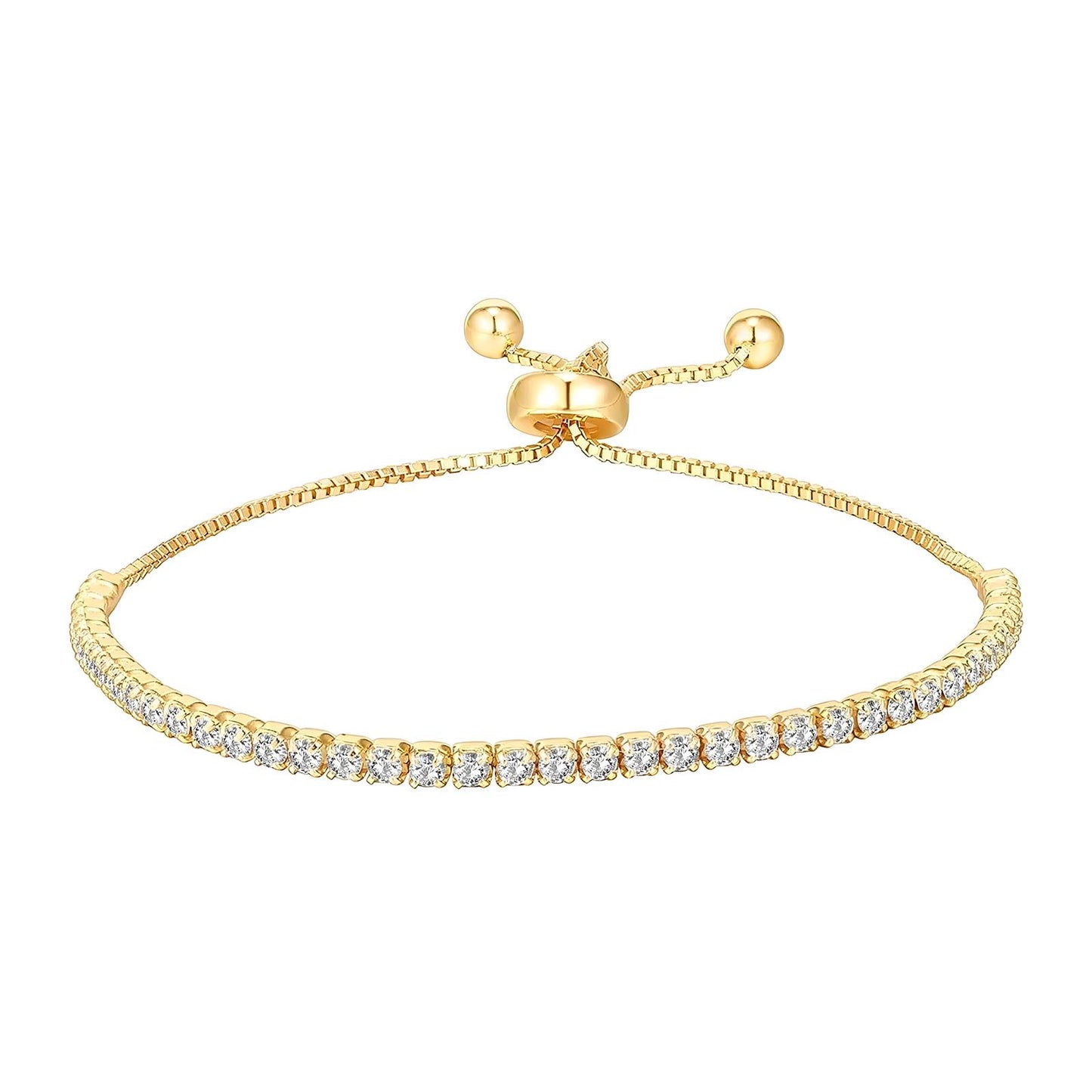 18K gold plated Stainless steel  Tennis bracelet, Mashalla