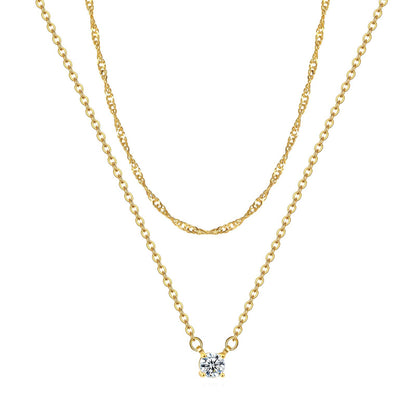 18K gold plated Stainless steel necklace, Mashalla