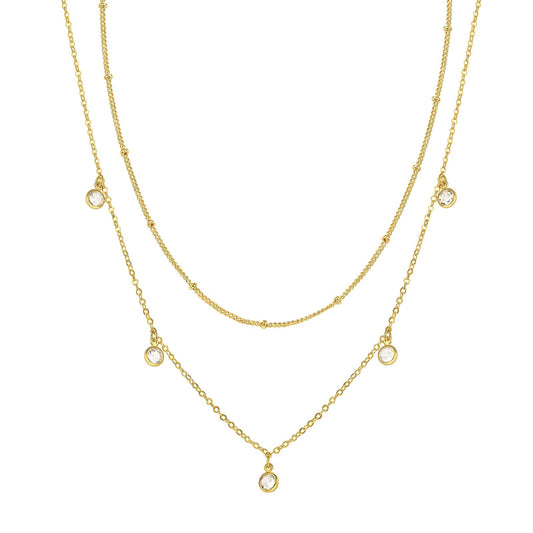 18K gold plated Stainless steel necklace, Mashalla