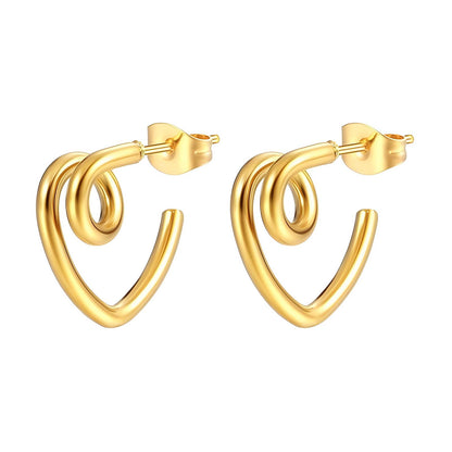 18K gold plated Stainless steel earrings, Mashalla