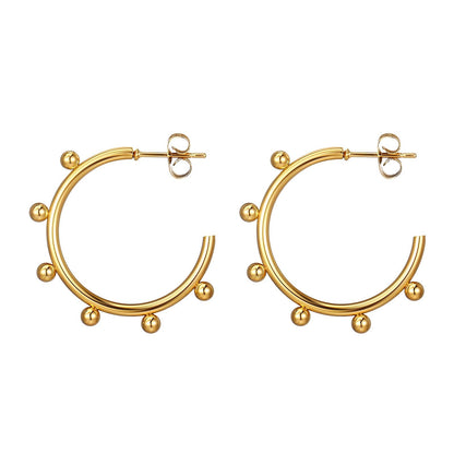 18K gold plated Stainless steel earrings, Mashalla